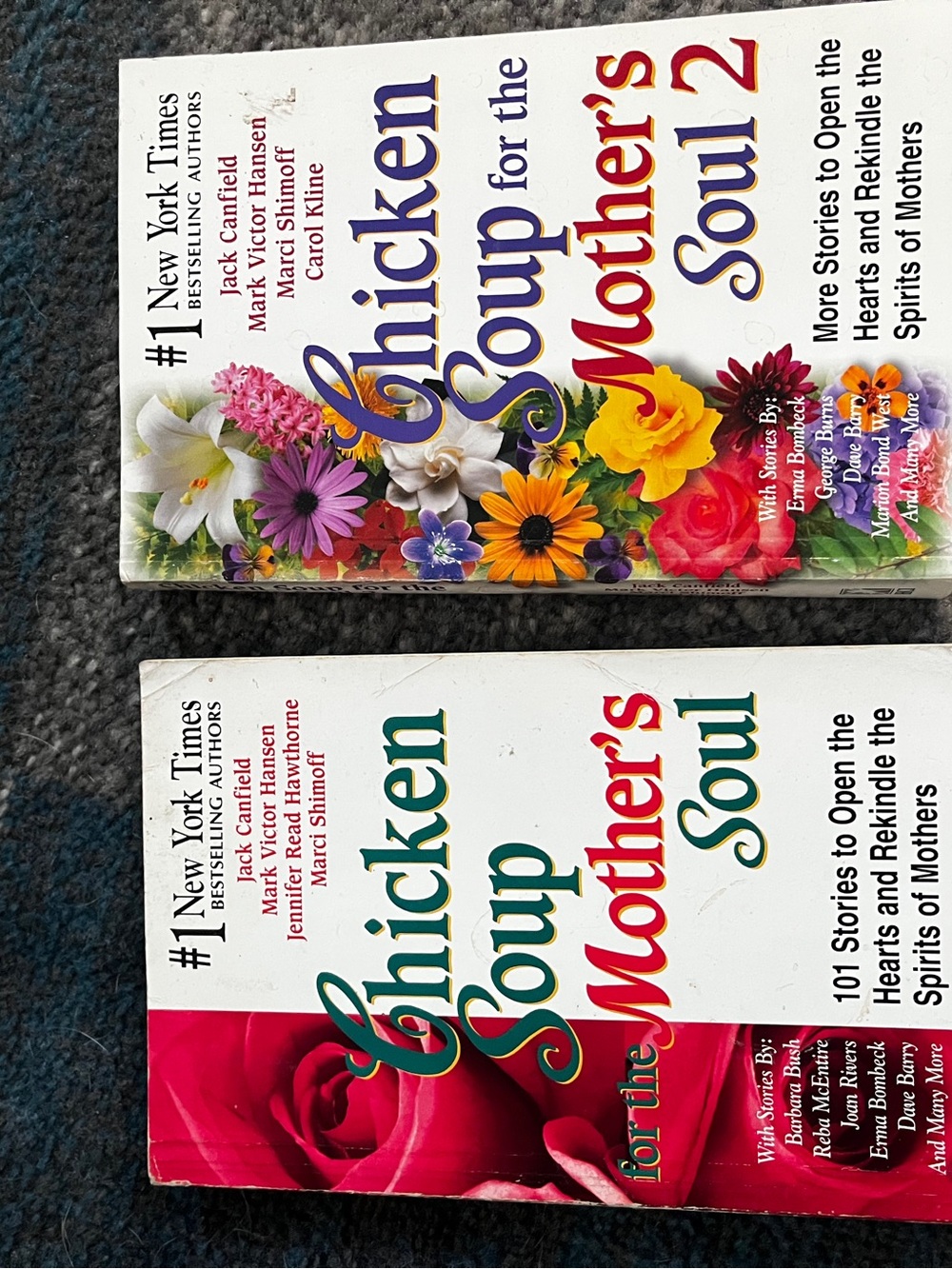 Chicken Soup for the Mother's Soul 1 & 2 - Floral and Red Cover Set
